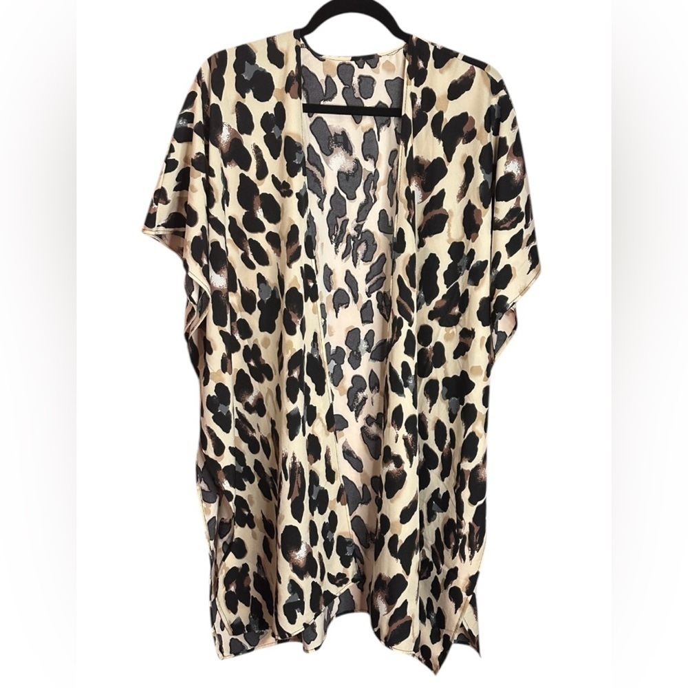 Leopard Print Kimono OS NWT